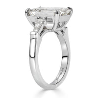 5.89ct Emerald Cut Diamond Engagement Ring