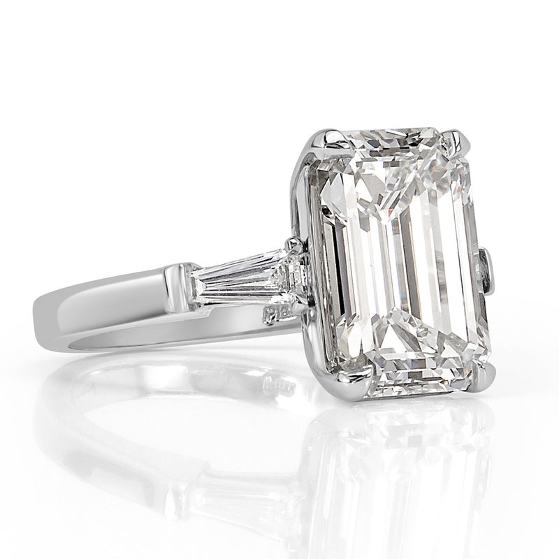 5.89ct Emerald Cut Diamond Engagement Ring